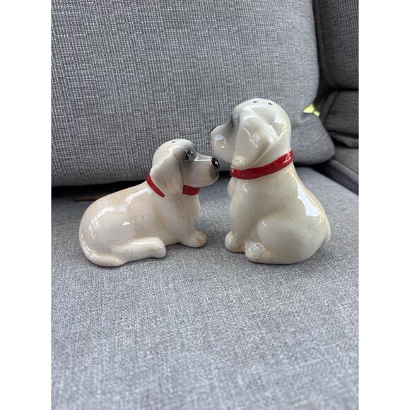 Vintage MCM ceramic puppy dog Salt And Pepper Shakers - Picture 6 of 10